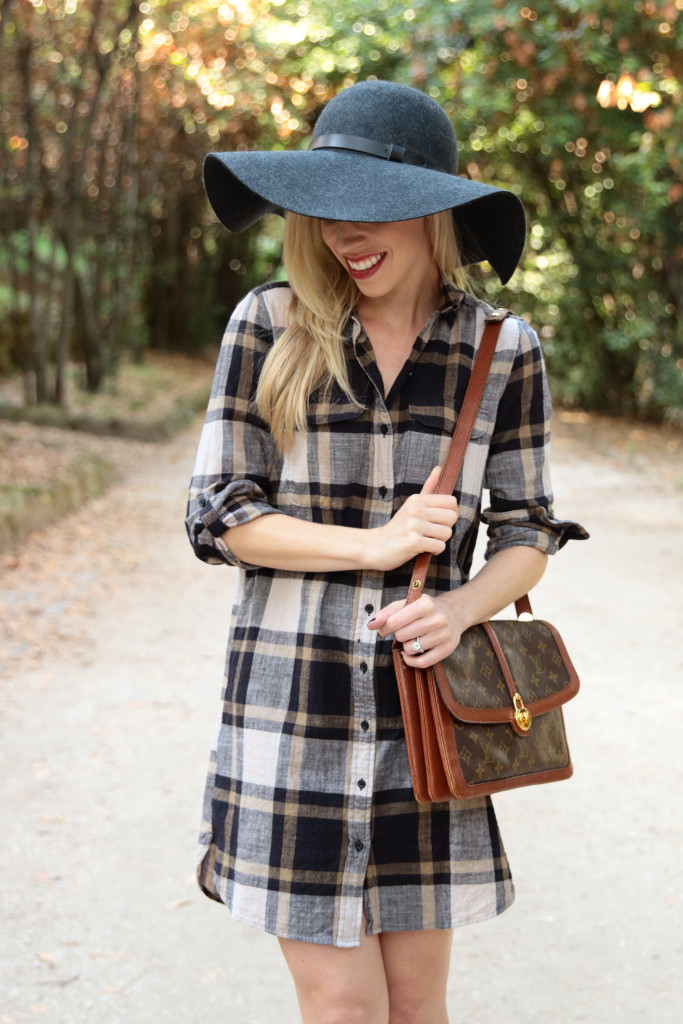 { Autumn&#39;s Arrival: Plaid shirtdress, Floppy hat & Studded booties } - Meagan&#39;s Moda