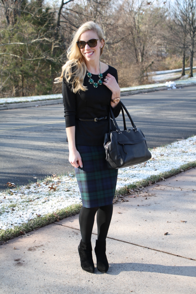 Blackwatch plaid 2024 pencil skirt