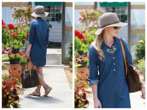 j crew denim shirtdress