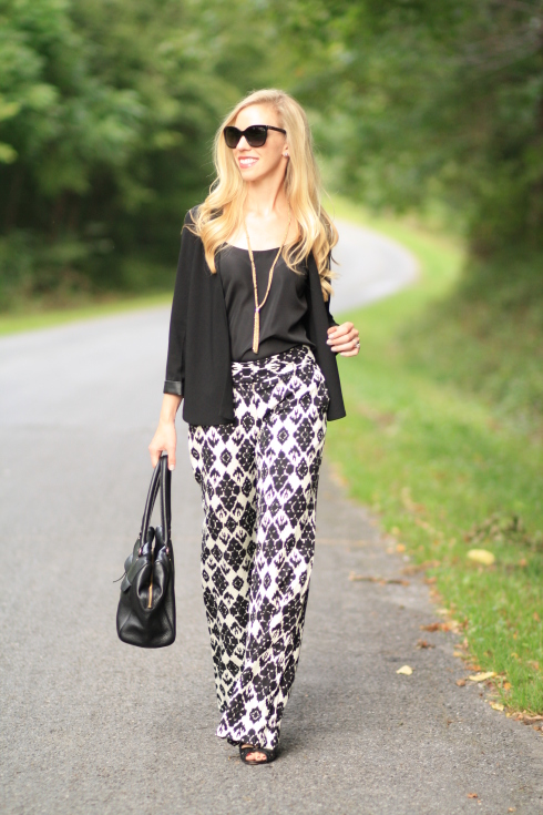 { Two Ways to Wear: Black and white ikat print separates } - Meagan's Moda