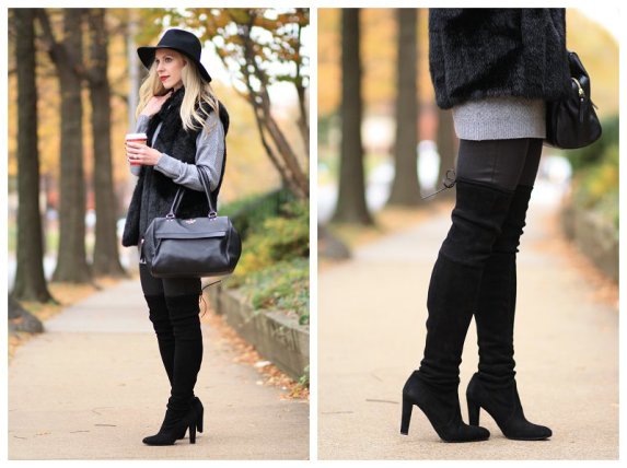 { Taste Of Winter: Black Fur Vest, Turtleneck Tunic & Otk Boots 