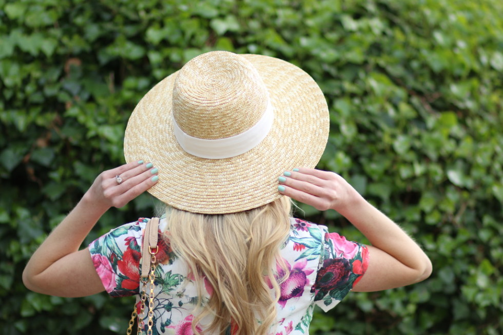 { Floral Festa: Matching crop top & midi skirt, Straw hat & Stiletto ...