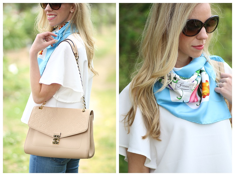 { Garden Variety: Flutter sleeve top, Silk scarf & Neutral details } - Meagan&#39;s Moda