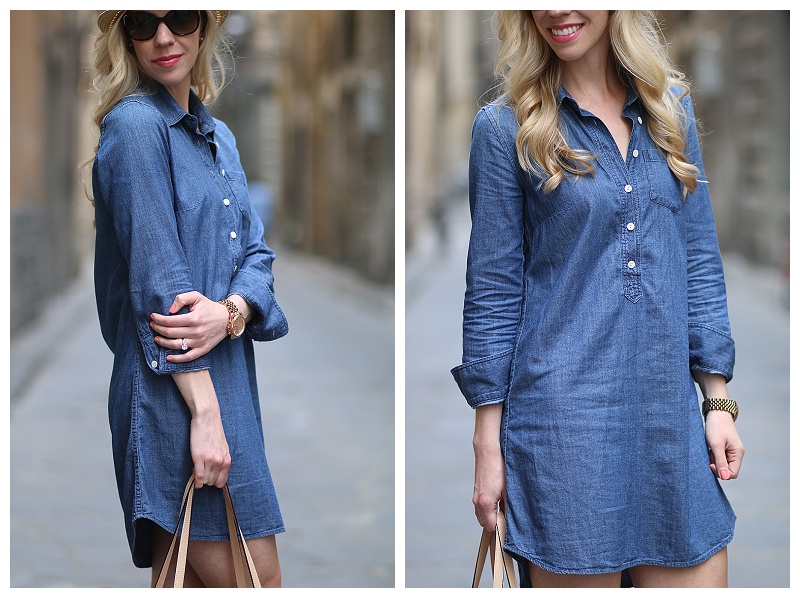 J. Crew denim shirt dress how to wear a chambray dress for summer