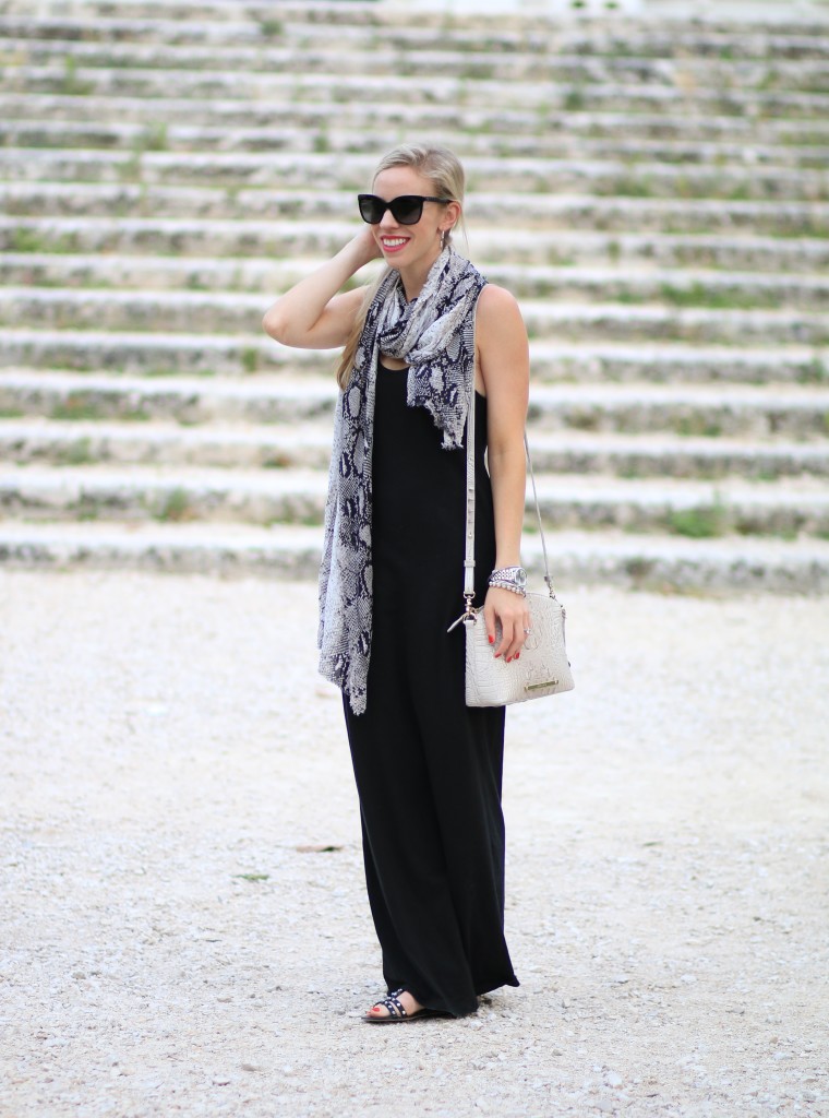 maxi dress with gladiator sandals