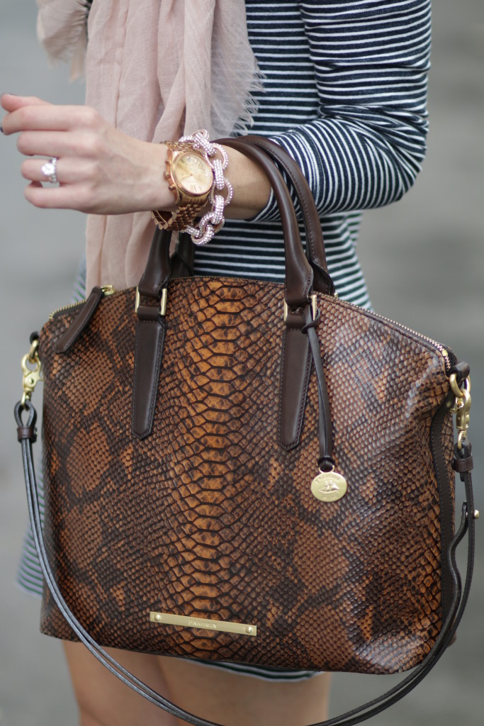 brahmin snakeskin purse