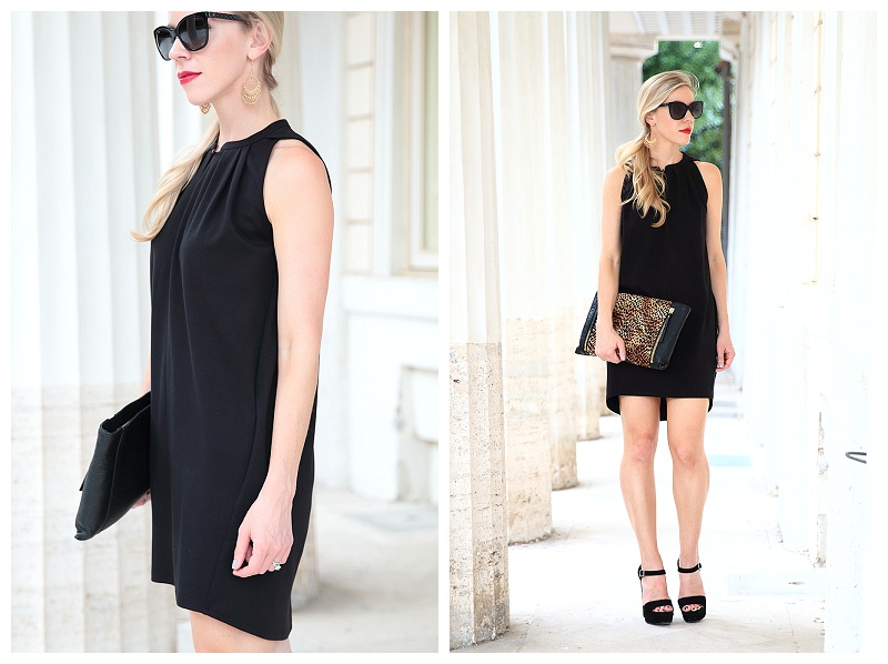 { LBD & Leopard: Black dress, Oversized clutch & Platform sandals ...