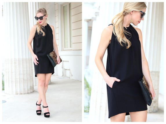 { LBD & Leopard: Black dress, Oversized clutch & Platform sandals ...