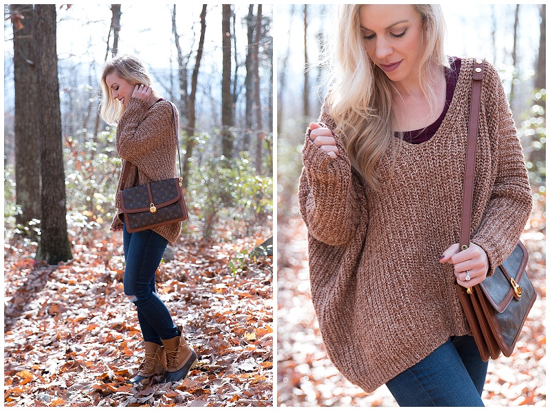 Cabin in the Woods: Oversized sweater, Distressed denim & Duck boots } -  Meagan's Moda