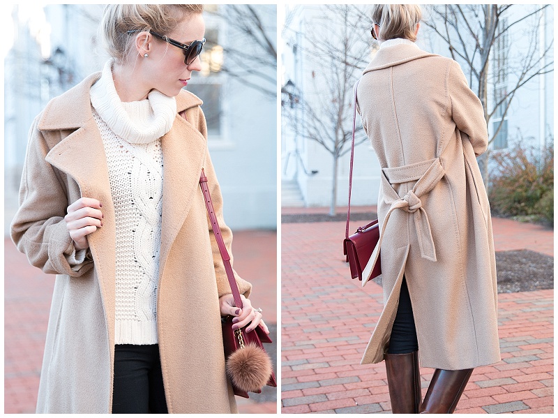 winter white cashmere coat