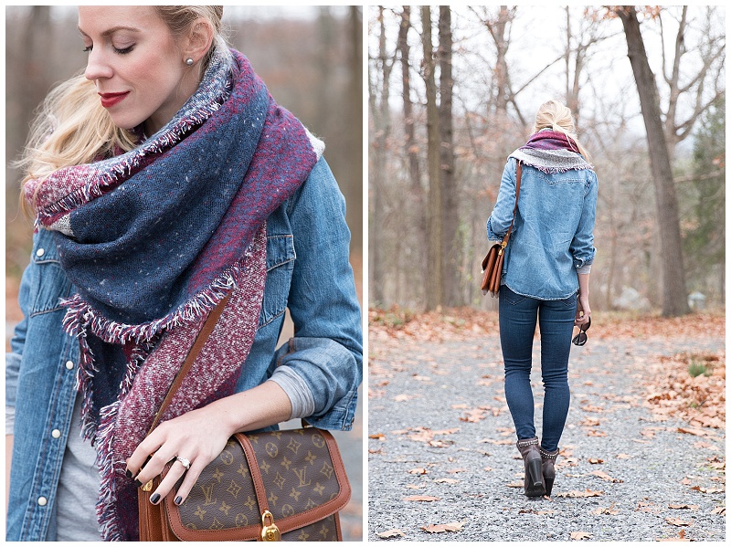 Louis Vuitton gray & burgundy wool & cashmere LV damier pattern  mens long scarf