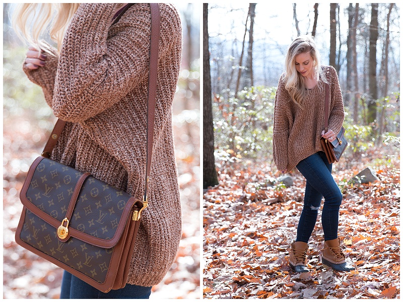 Cabin in the Woods: Oversized sweater, Distressed denim & Duck boots } -  Meagan's Moda