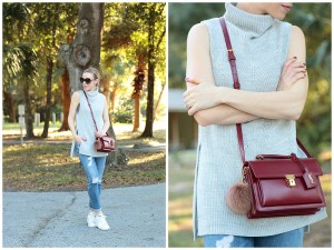 { Dressing for Warm Fall Weather: Sleeveless turtleneck, Ripped denim ...