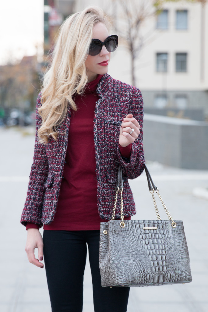 J. Crew tweed jacket, tweed jacket Chanel inspired outfit, how to