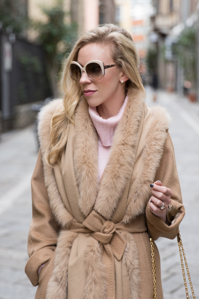 Max mara clearance fur trimmed coat