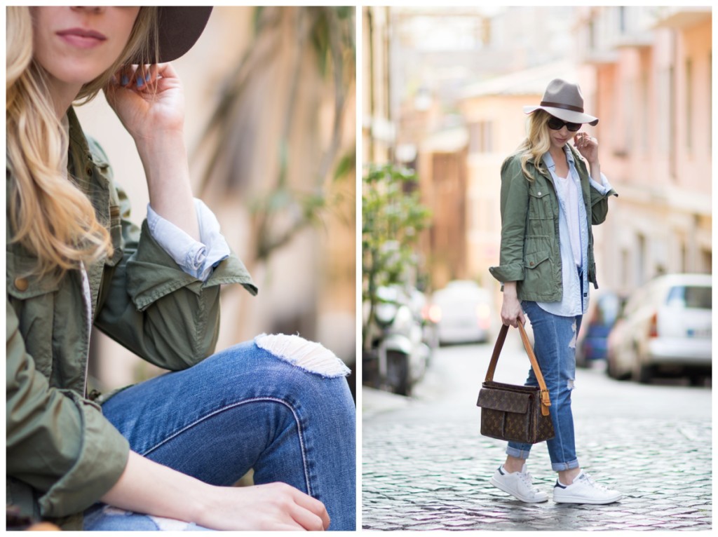 how to layer with a utility jacket olive green jacket with