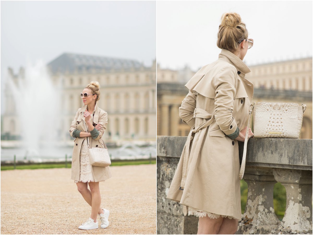 Trench coat skirt clearance look