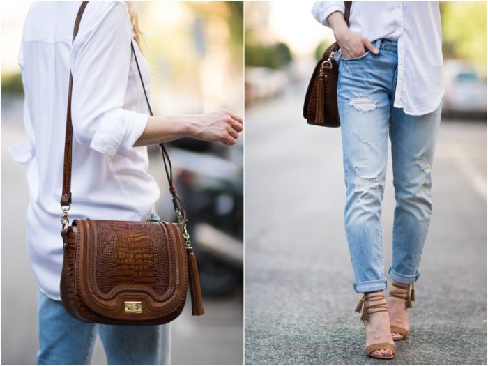 { Back to Basics: Tunic button-down, Boyfriend jeans & Lace-up sandals ...