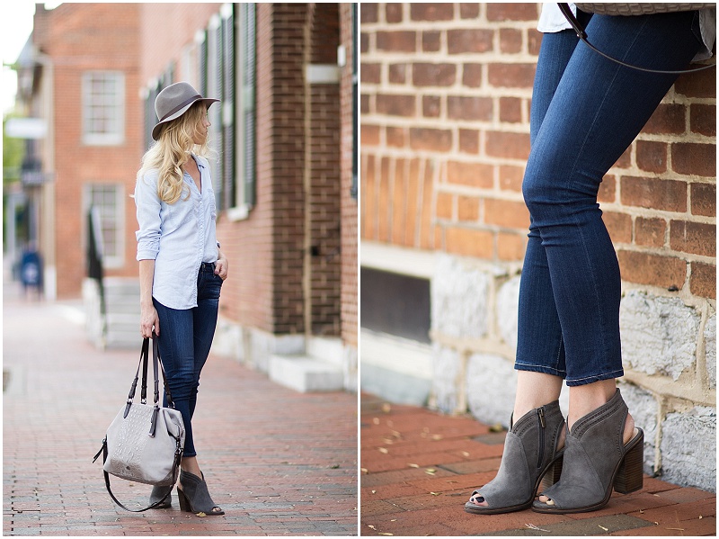 Vince Camuto Koral gray suede peep-toe 