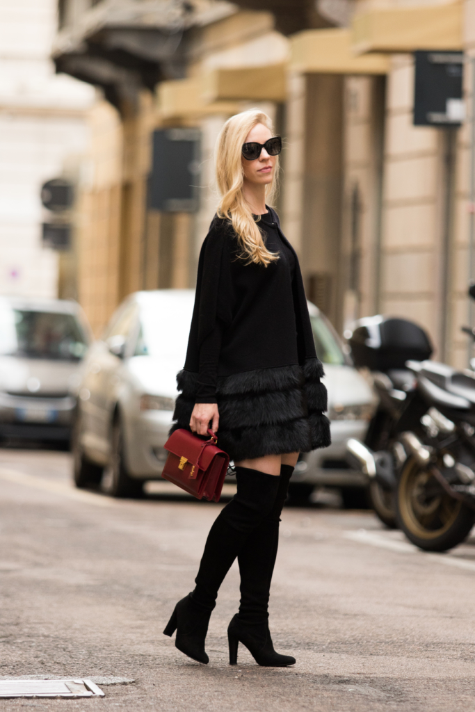Saint Laurent Shopping black leather tote outfit idea - Meagan's Moda