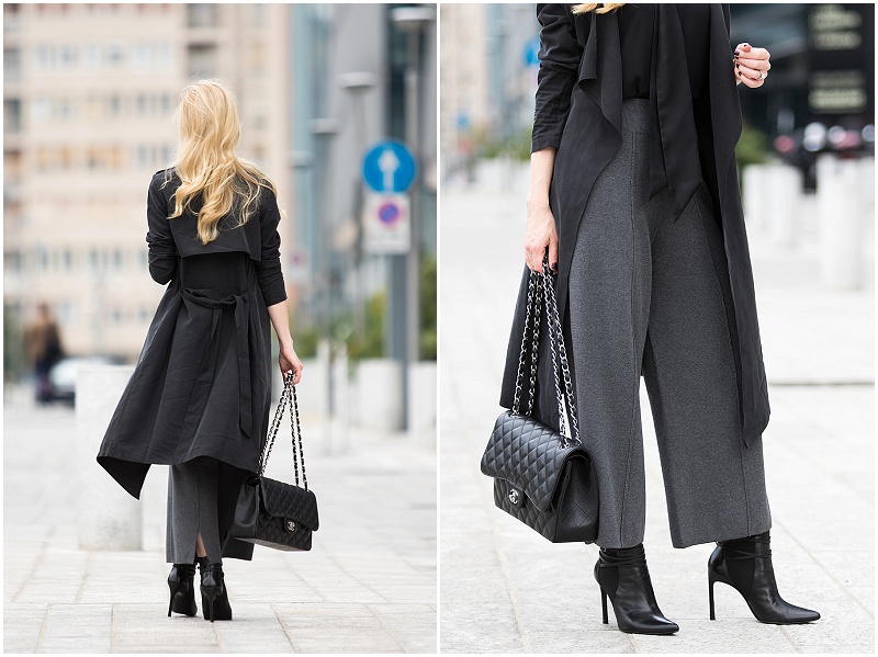 KNIT CULOTTES - Gray