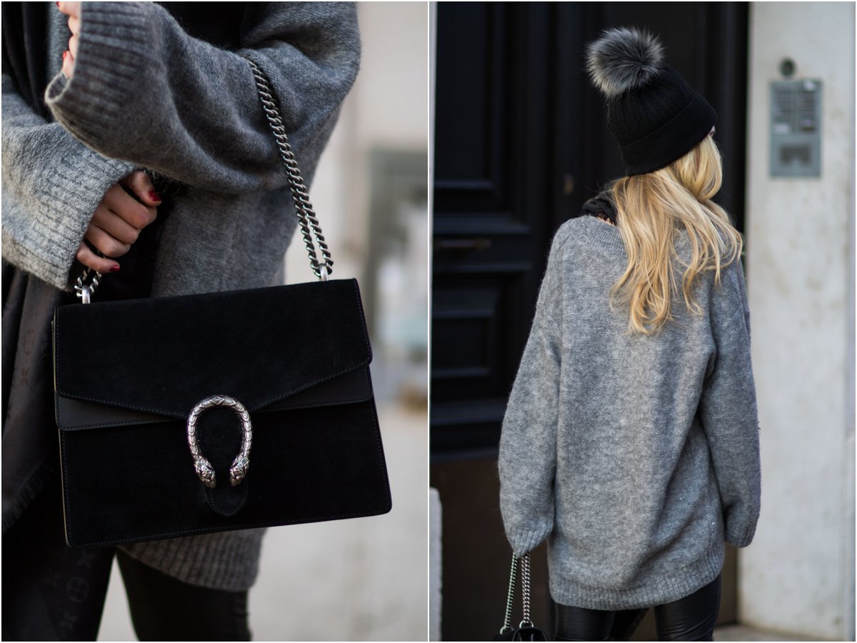 Gucci black suede Dionysus shoulder bag outfit - Meagan's Moda