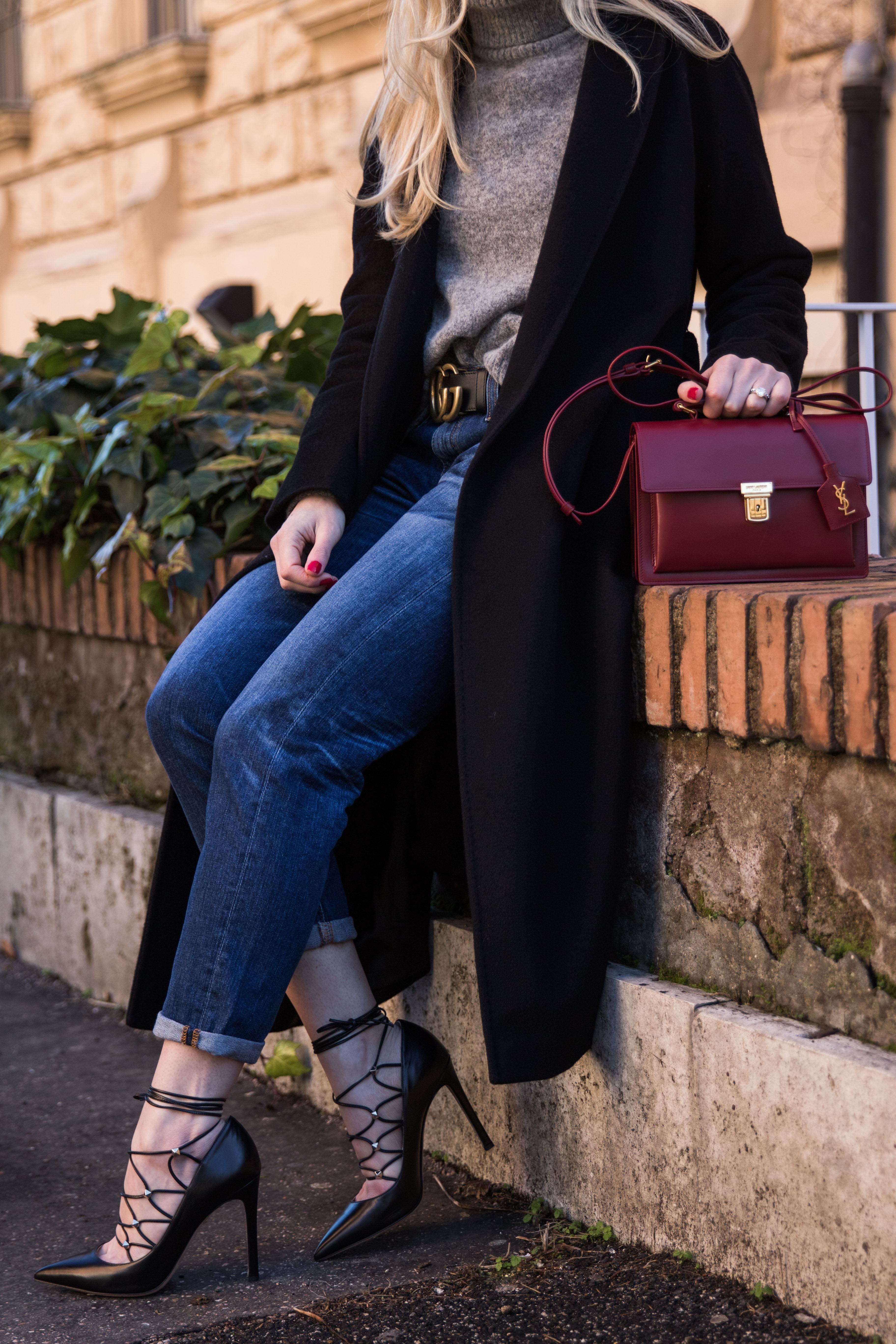 How to Dress Up Boyfriend Jeans  Bags, Valentino garavani bag, Valentino  rockstud bag