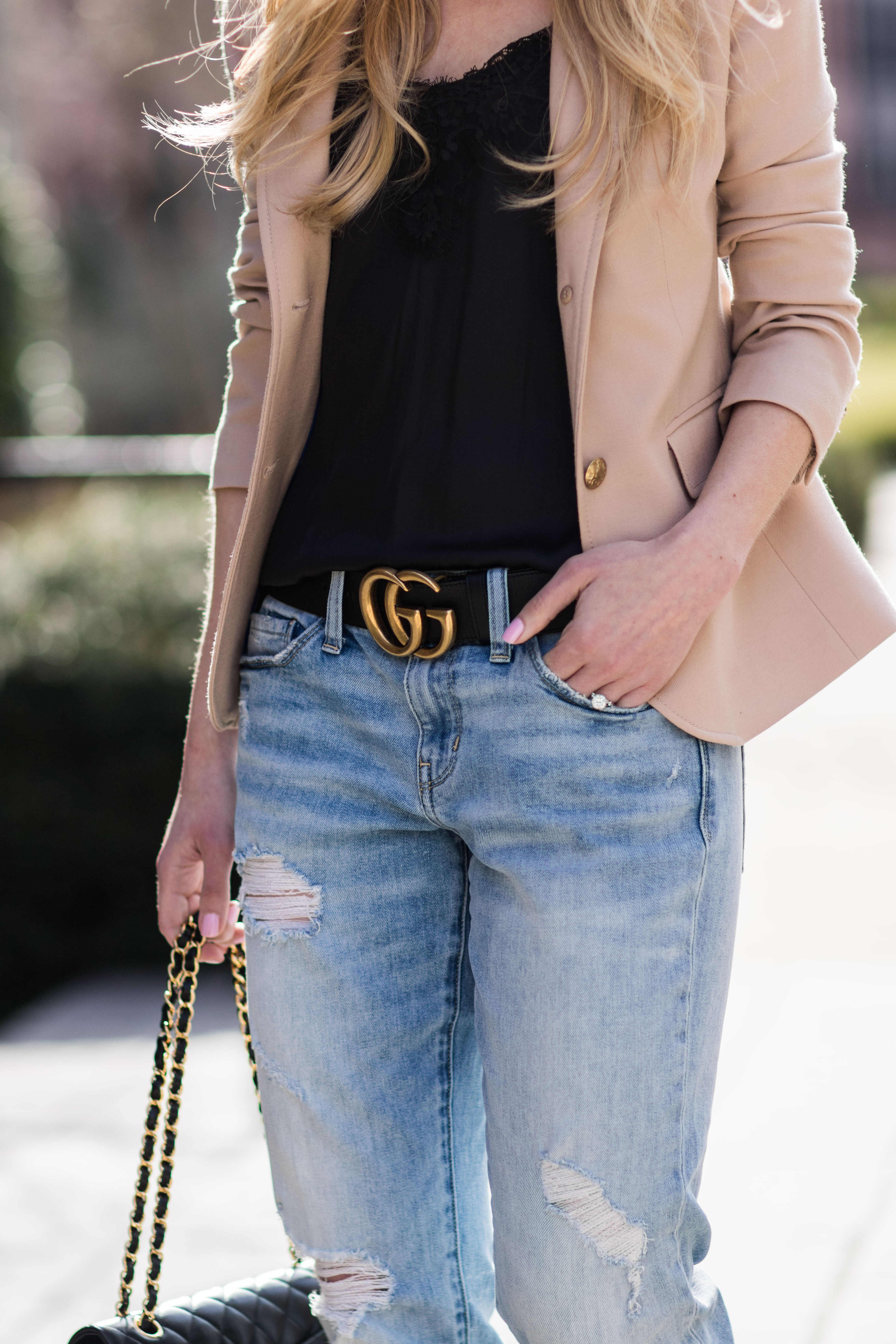 gucci blush belt