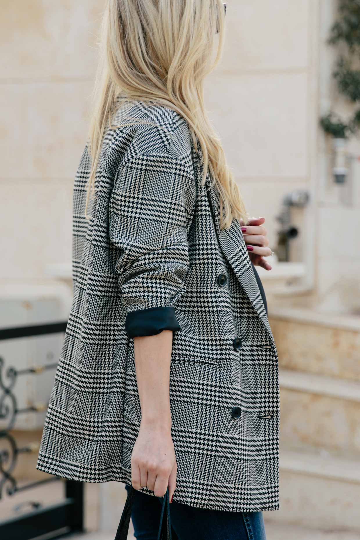 Zara oversized plaid clearance blazer