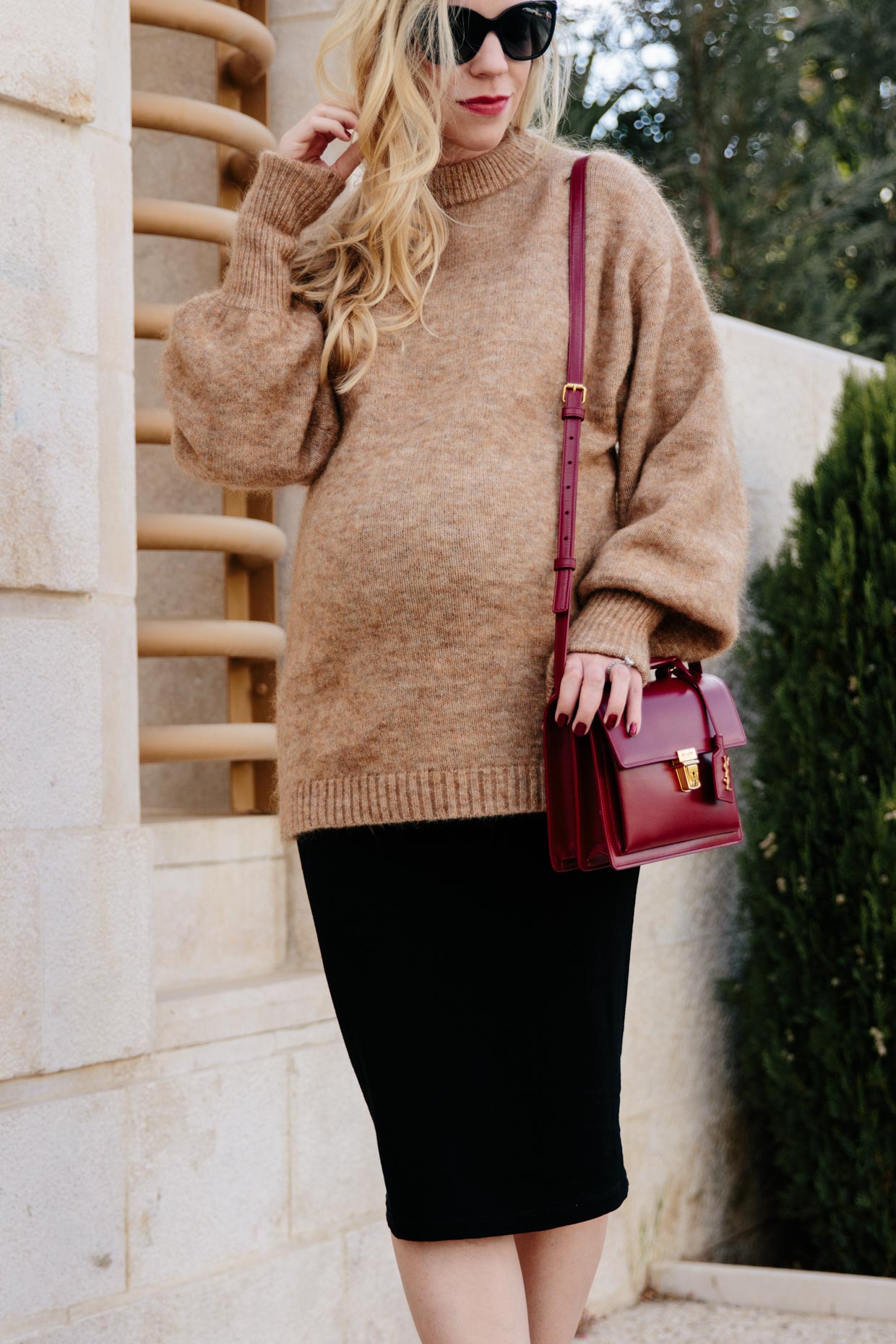 Camel Sweater Blazer + Maternity Leggings – Skirt The Rules