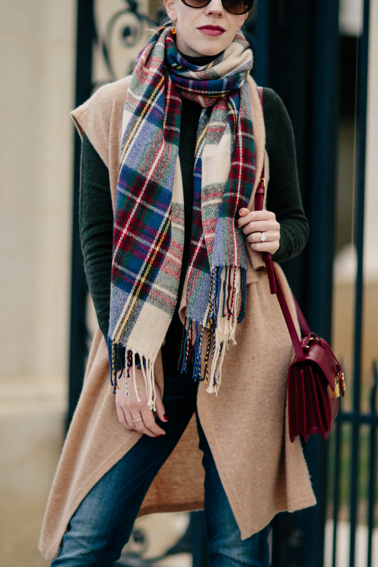 Chic outfit idea with gray Louis Vuitton monogram shine shawl scarf -  Meagan's Moda