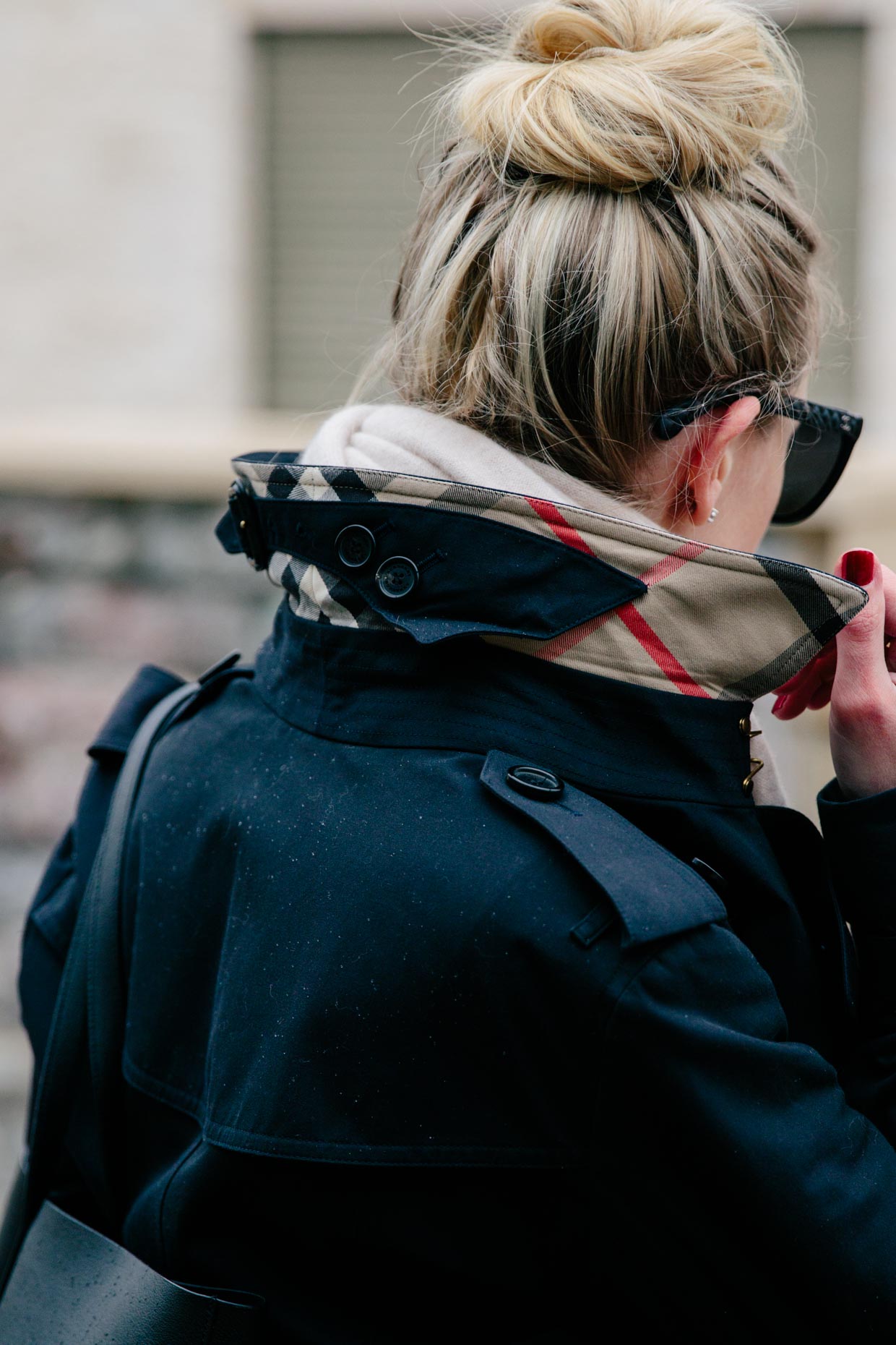 Rainy Day Outfit with Navy Trench Coat - Meagan's Moda