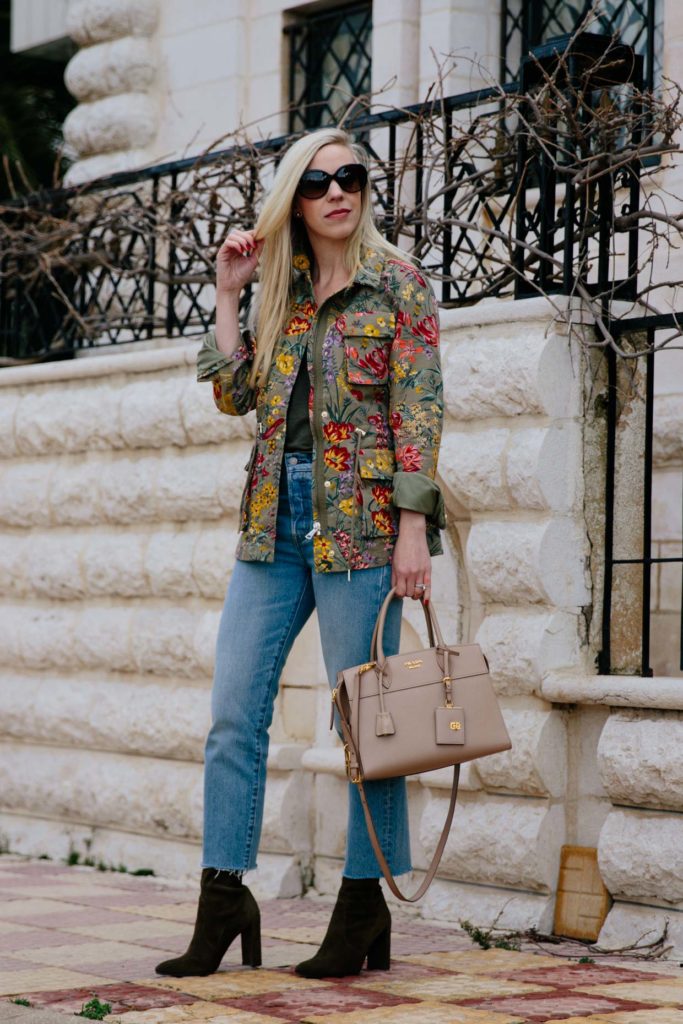 Casual Floral Print Jacket for Spring - Meagan's Moda