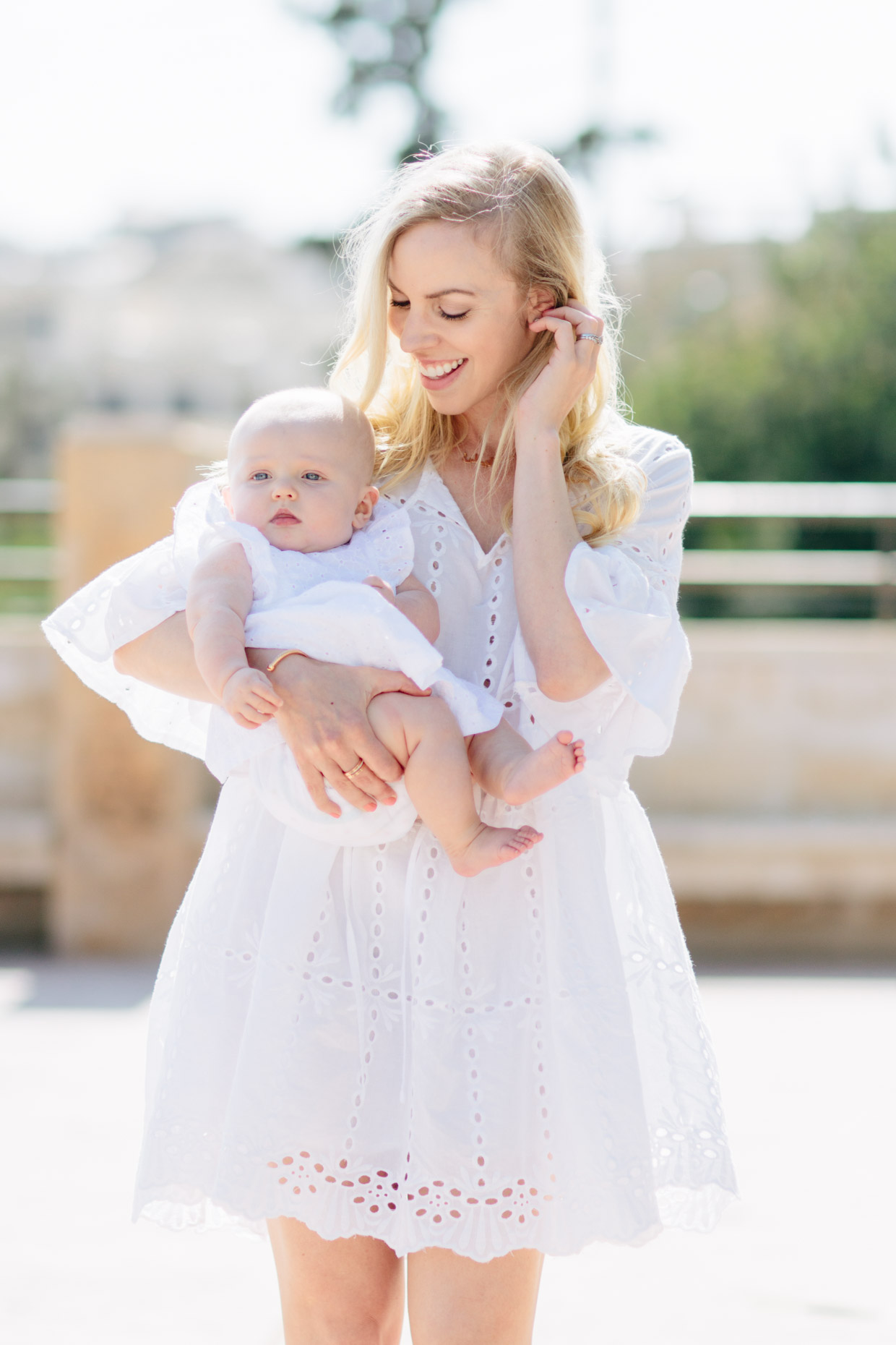 mommy and me matching white dresses