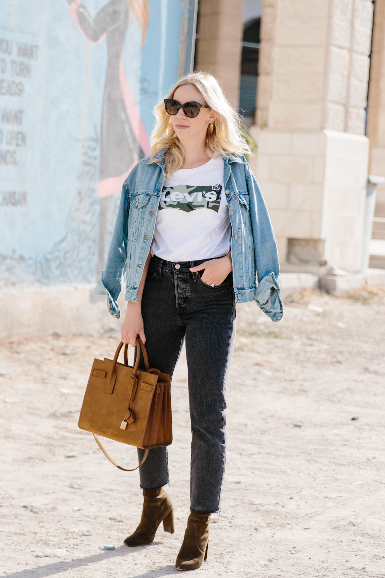 How to Style Graphic Tees - StyledJen  Destroyed denim outfit, London  fashion bloggers, Fashion