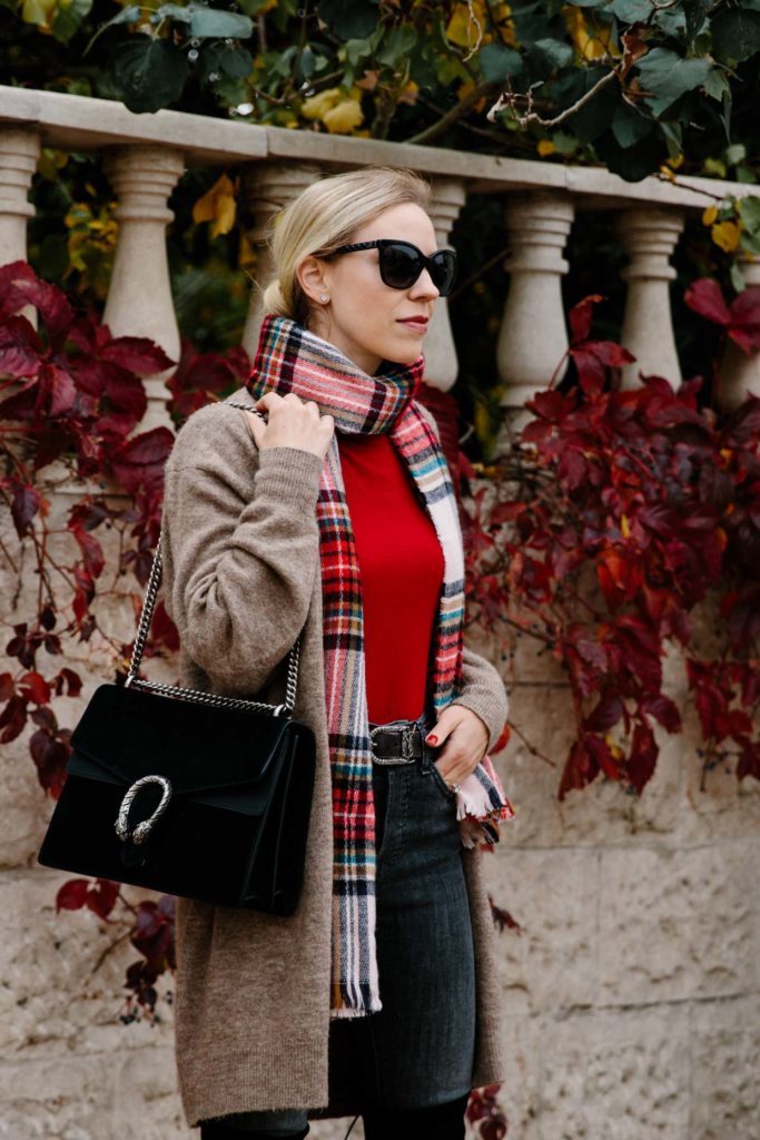 A Stylish Way to Wear a Plaid Scarf This Christmas - Meagan's Moda