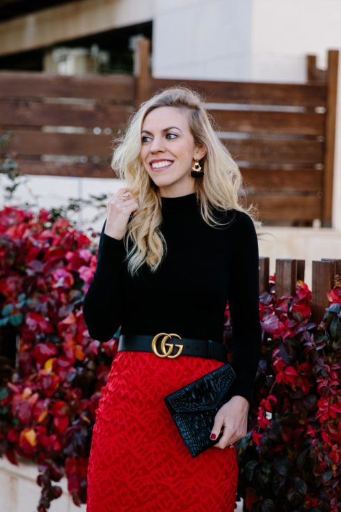 Red Lace Holiday Skirt Under $35 & Shopbop's New Boutique on Amazon ...