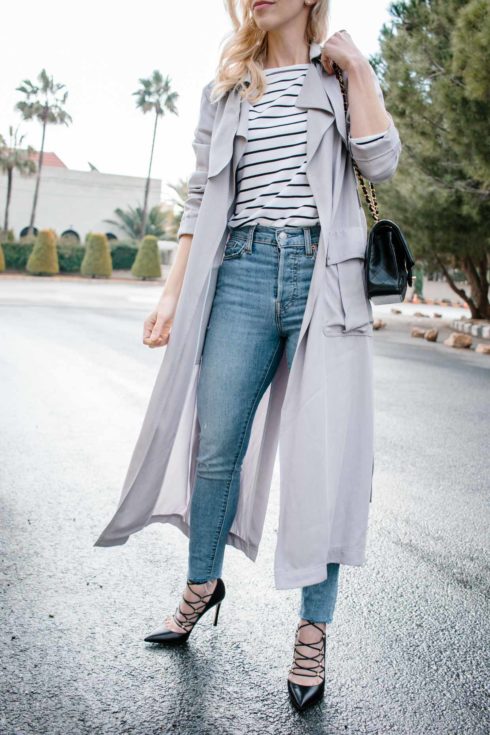 Styling a Long Trench for Spring - Meagan's Moda