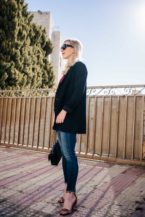 How to Wear a Black Blazer for Valentine's Date Night - Meagan's Moda