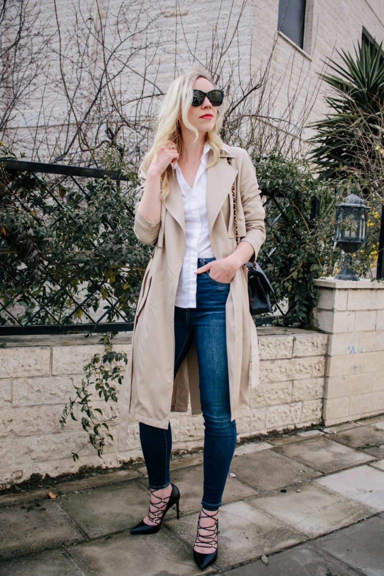 Classic Khaki Trench Coat Outfit - Meagan's Moda