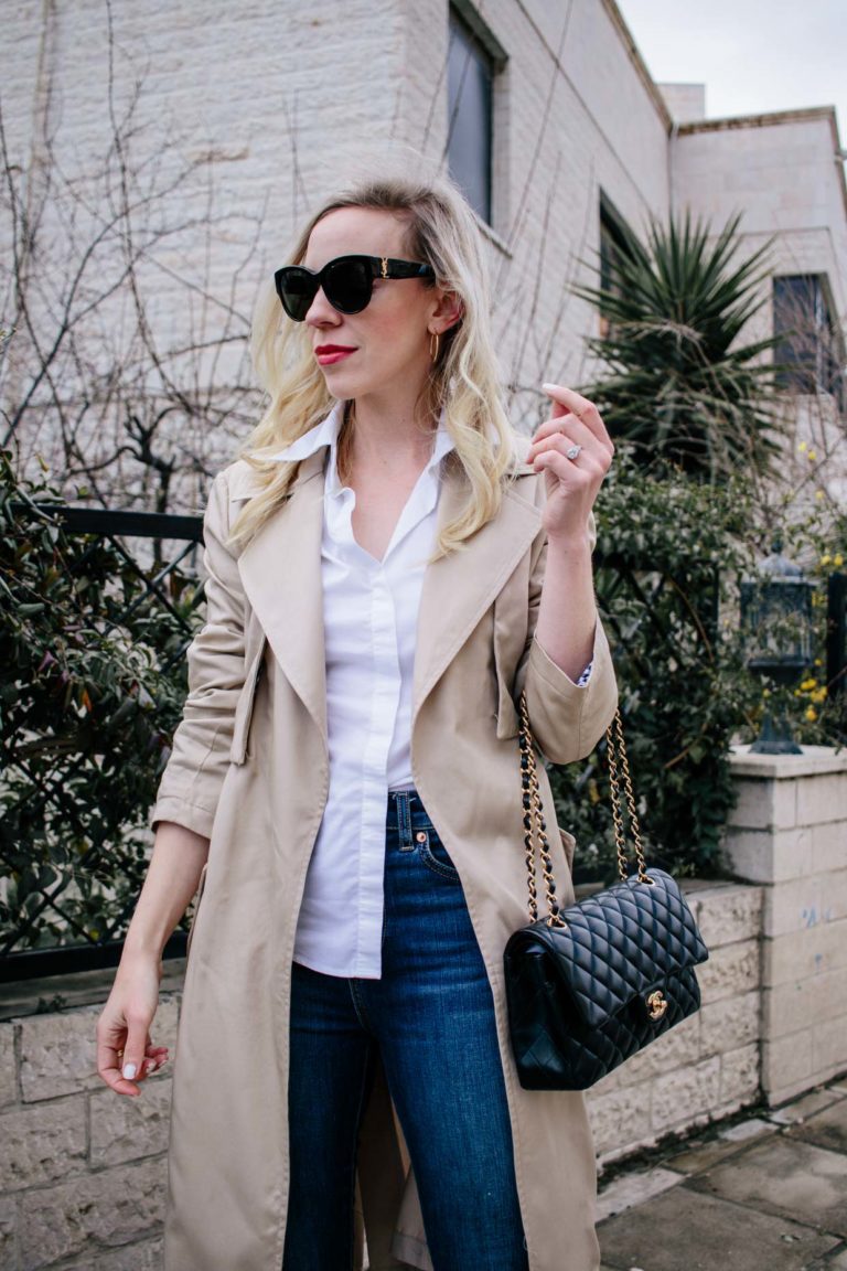 Classic Khaki Trench Coat Outfit - Meagan's Moda