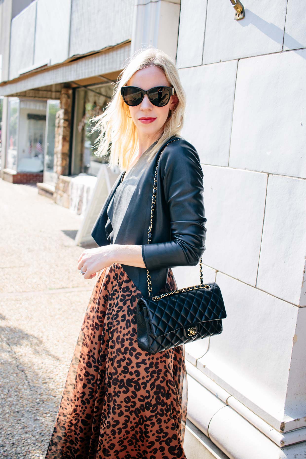 Leather & Leopard: Cropped Jacket & Maxi Skirt - Meagan's Moda