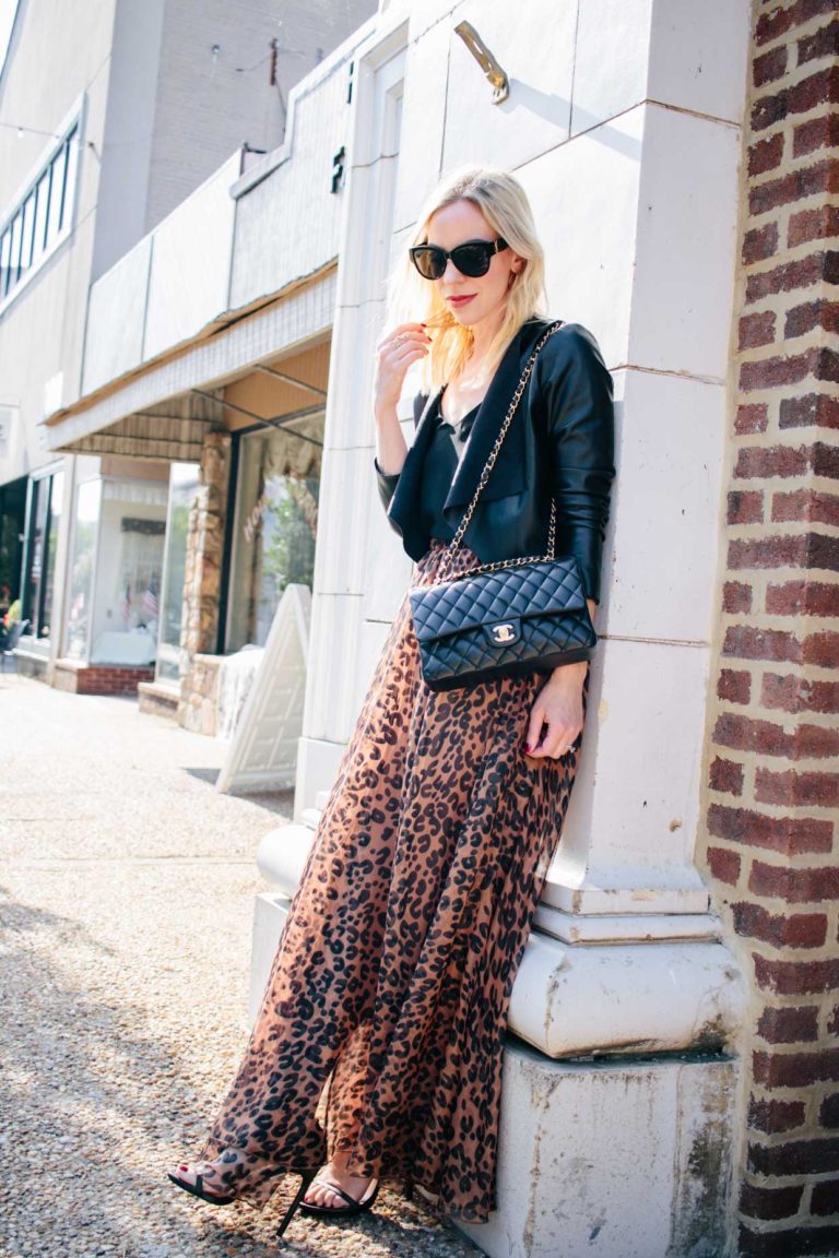 Leather & Leopard: Cropped Jacket & Maxi Skirt - Meagan's Moda