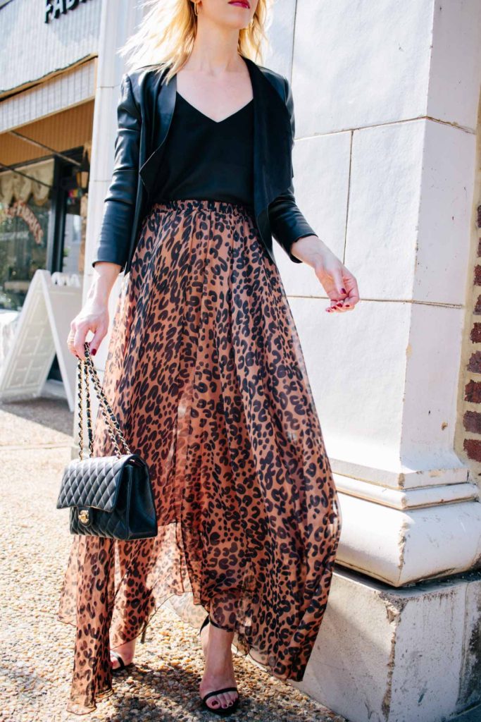 Leather & Leopard: Cropped Jacket & Maxi Skirt - Meagan's Moda