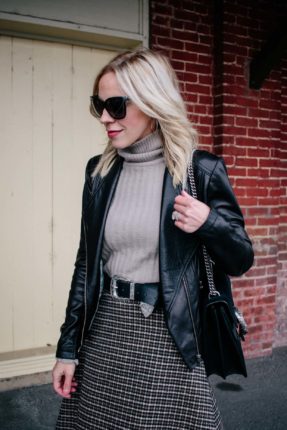 An Edgy Way to Wear Houndstooth Print - Meagan's Moda