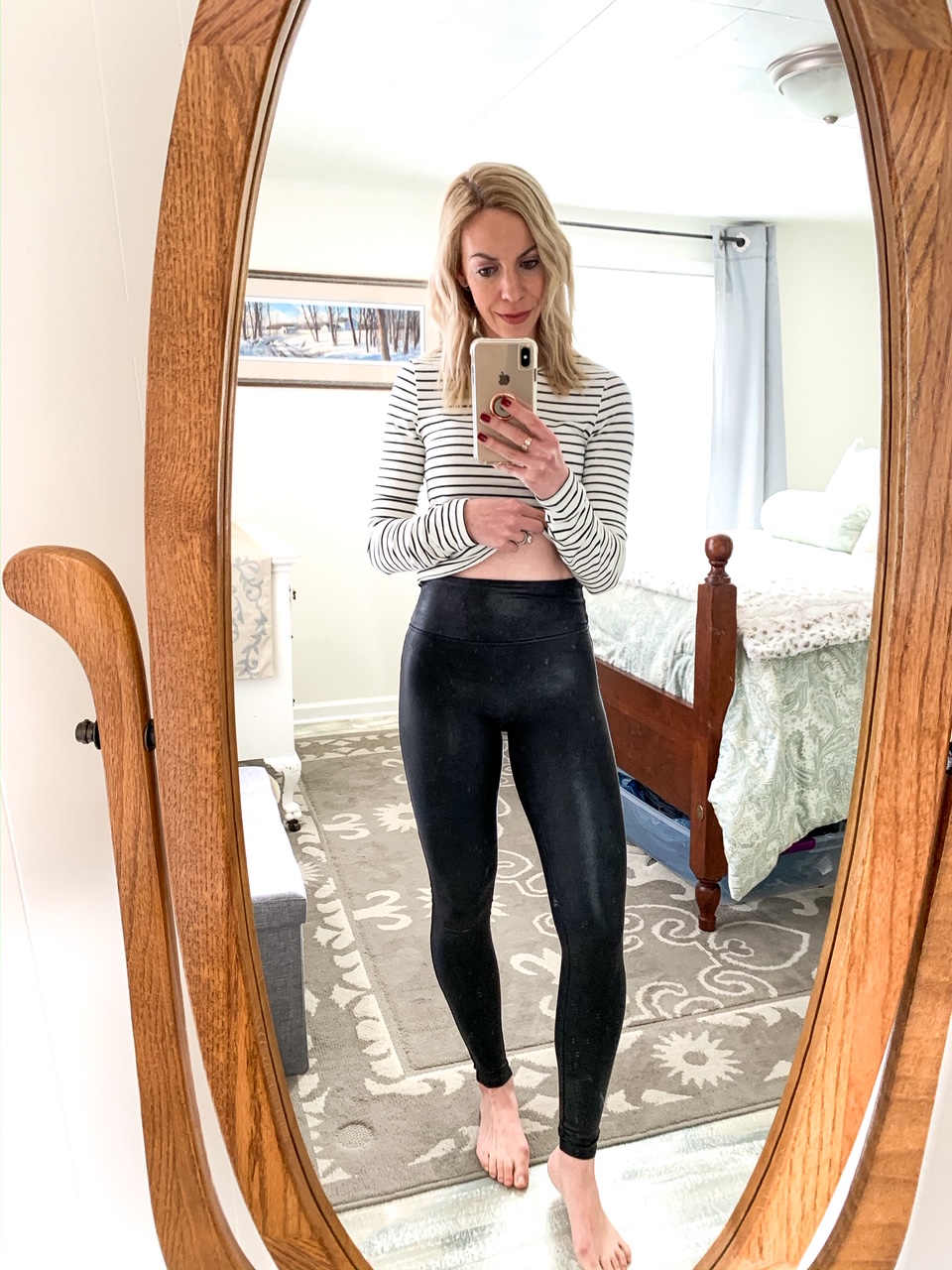 commando faux leather leggings review - how to wear faux leather leggings  outfit 18 - Northwest Blonde