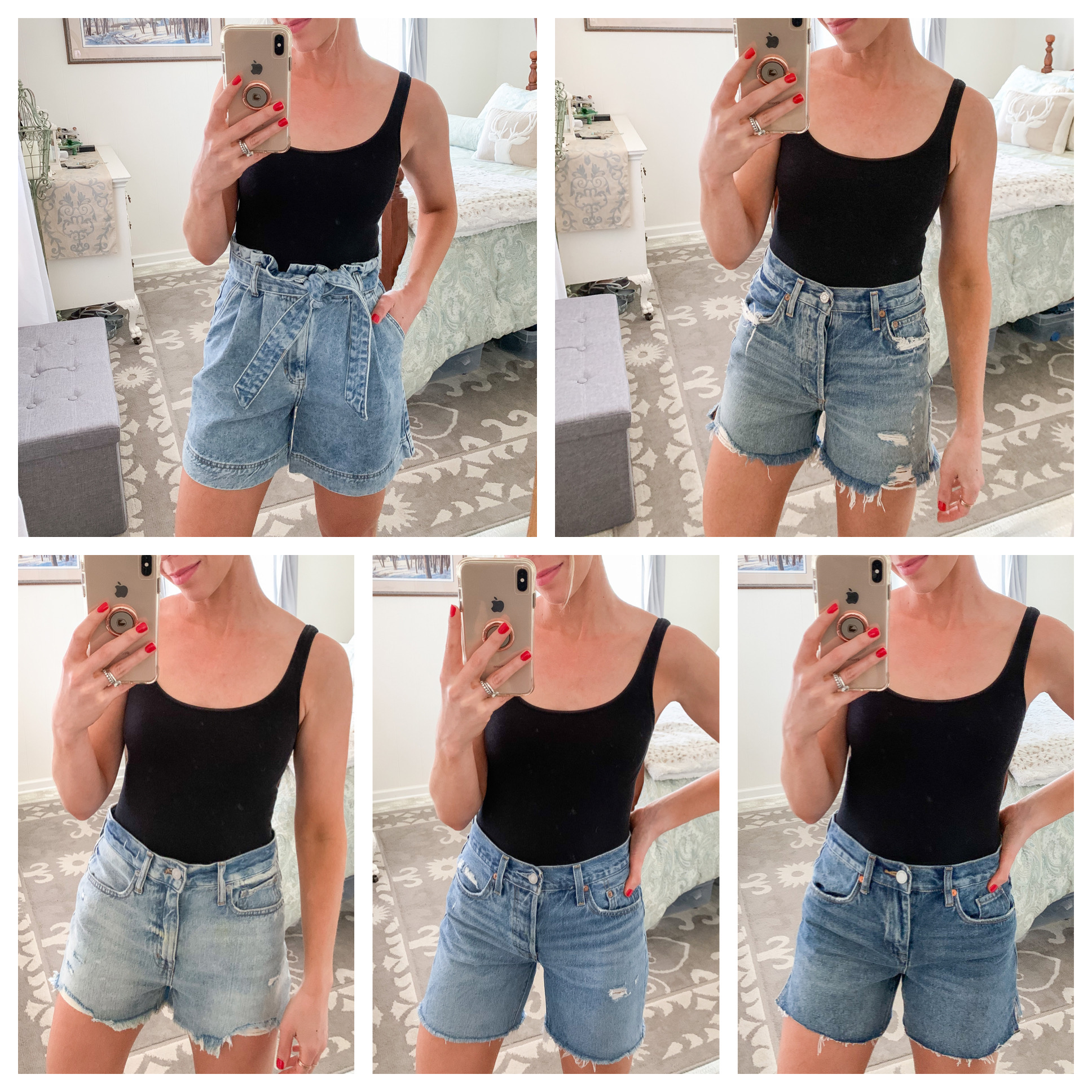 Wolfast High Waisted Denim Shorts for Women Fashion Design One Button  Comfortable Stretch Jeans Hotpant Trousers Small Blue at  Women's  Clothing store