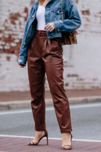 brown leather pants abercrombie