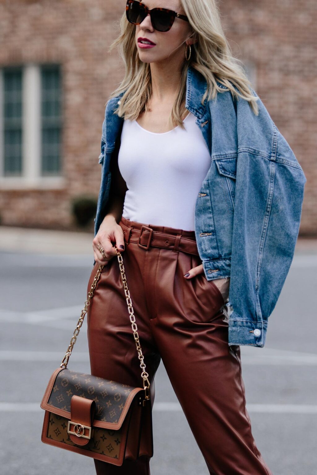 Fall Vibes in Faux Leather Pants - Meagan's Moda