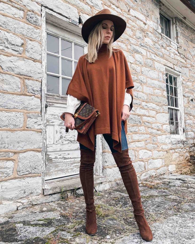 7 Modern Ways to Wear a Poncho - Meagan's Moda